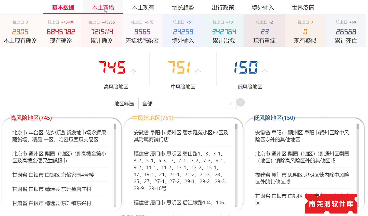 图片[1]-疫情数据全平台查询工具-南尧派博客